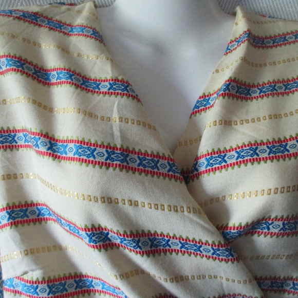 VINTAGE RAYON KIMONO ROBE DRESS ILGWU 42/44 BOHO - Picture 3 of 5